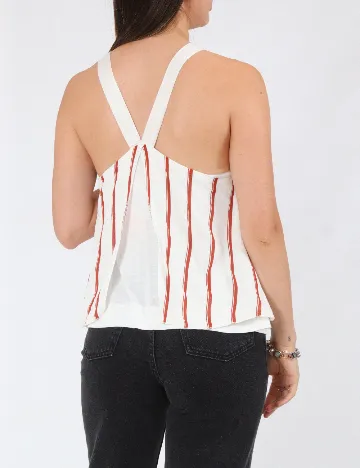 Bluza Zara, alb/maro