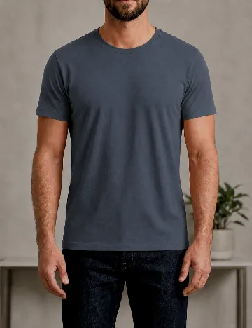 Tricou Pull&Bear, gri inchis