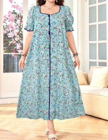 Rochie lunga SHEIN CURVE, albastru