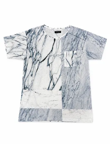 Tricou Zara, albastru/alb