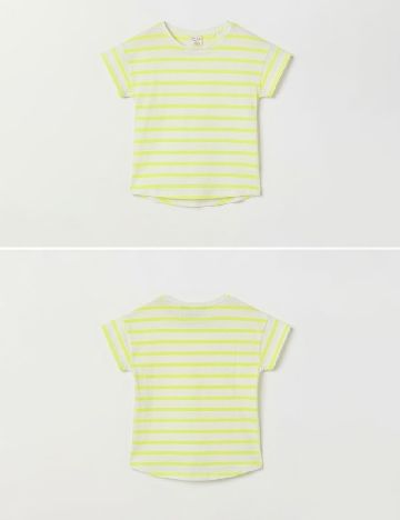 Tricou Zara, verde/alb