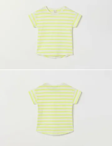 Tricou Zara, verde/alb