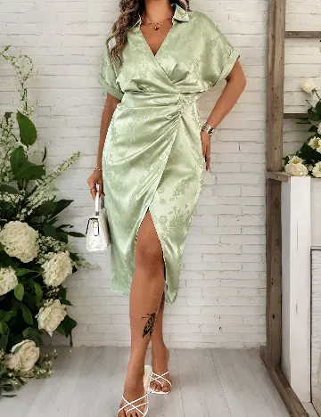 Rochie medie SHEIN CURVE, verde
