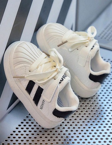 Adidasi Shein Kids, alb/negru