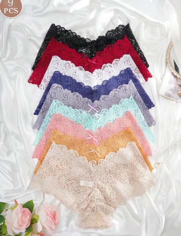 Set chiloti 9 perechi SHEIN, mix culori