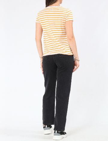 Tricou Zara, galben/alb