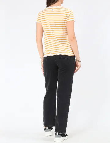 Tricou Zara, galben/alb