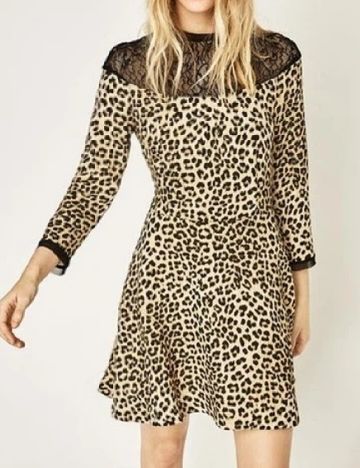 Rochie scurta Zara, animal print