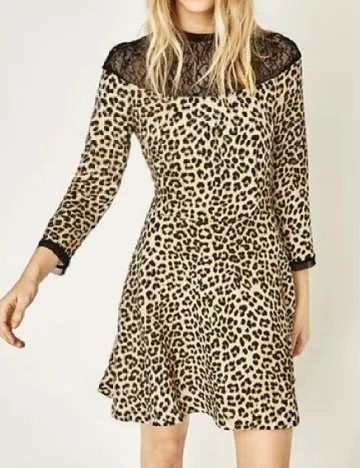 Rochie scurta Zara, animal print