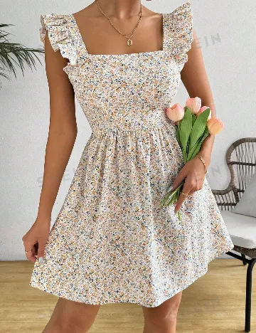 Rochie scurta SHEIN, floral print