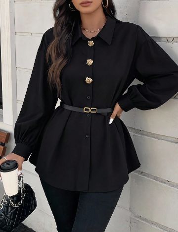 Camasa SHEIN CURVE, negru