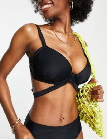 Sutien de baie Ivory Rose Curve, negru