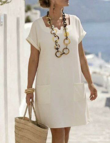 Rochie scurta SHEIN CURVE, bej