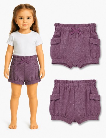 Pantaloni scurti Zara, mov