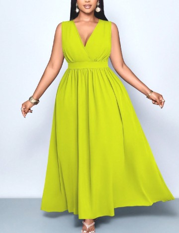 Rochie lunga SHEIN CURVE, verde