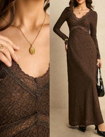 Rochie lunga SHEIN, maro