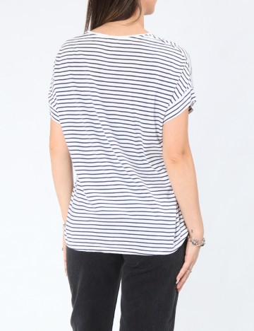 Tricou Oysho, alb/albastru