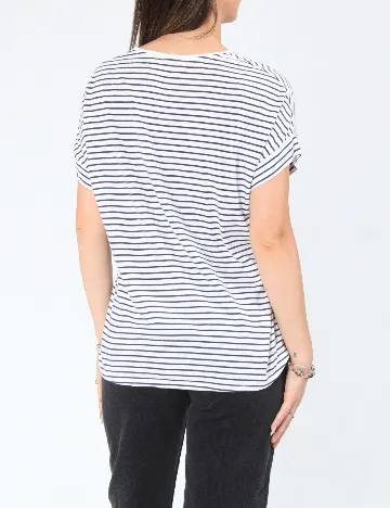 Tricou Oysho, alb/albastru