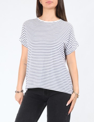 Tricou Oysho, alb/albastru