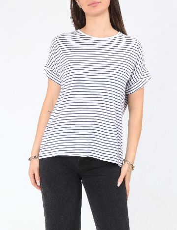 Tricou Oysho, alb/albastru