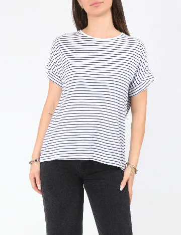 Tricou Oysho, alb/albastru