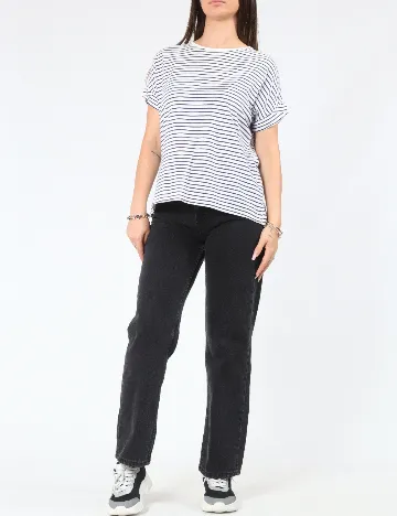 Tricou Oysho, alb/albastru