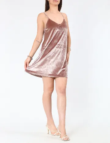 Rochie scurta Pull&Bear, roz pudra inchis