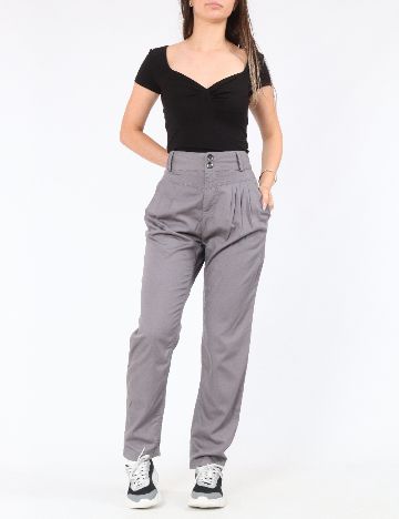 Pantaloni Bershka, gri