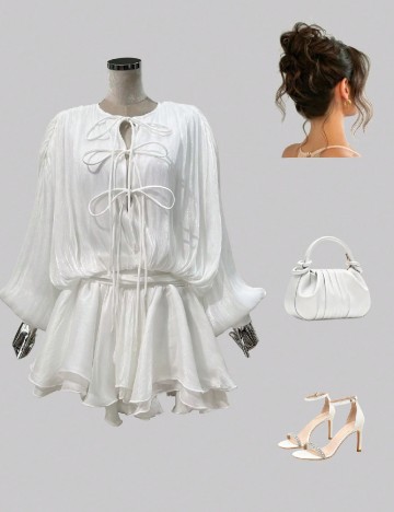 Rochie scurta SHEIN, alb
