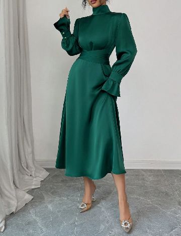 Rochie medie SHEIN, verde inchis