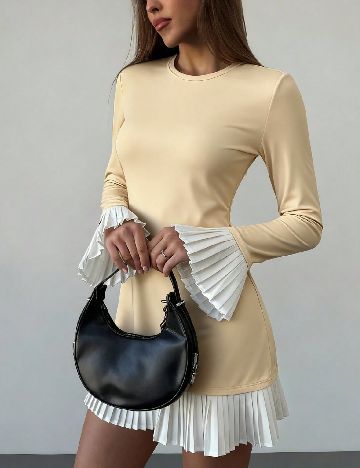 Rochie scurta SHEIN, crem