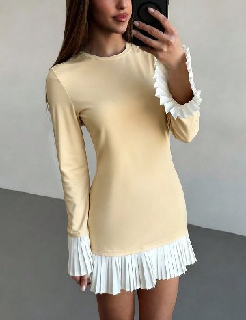Rochie scurta SHEIN, crem