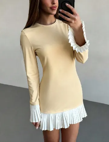 Rochie scurta SHEIN, crem