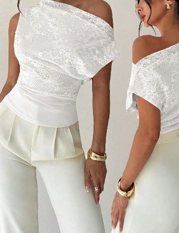 Top SHEIN, alb