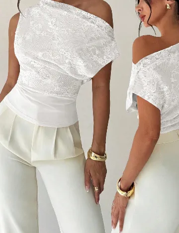 Top SHEIN, alb