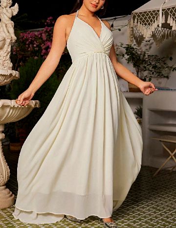 Rochie lunga SHEIN CURVE, crem