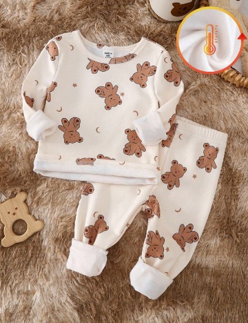 Pijama Shein Kids, crem