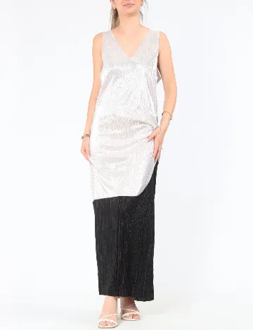 Rochie medie Zara, negru/crem
