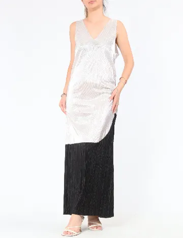 Rochie medie Zara, negru/crem