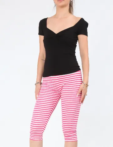 Colanti trei sferturi Zara, alb/roz