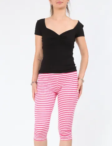 Colanti trei sferturi Zara, alb/roz