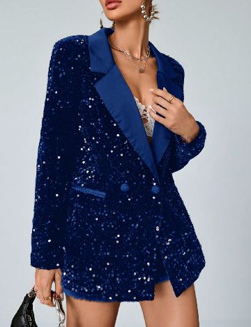 Sacou Oversize Aveloria, albastru