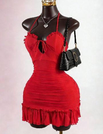 Rochie scurta SHEIN, rosu
