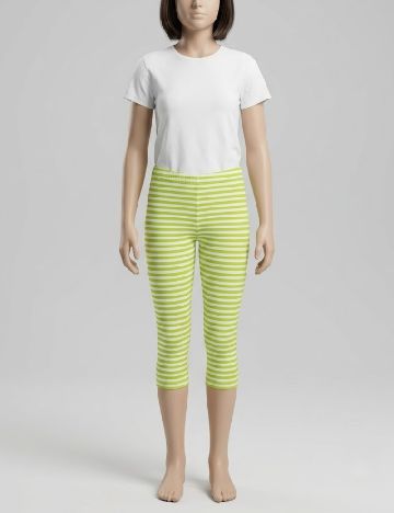 Colanti trei sferturi Zara, alb/verde