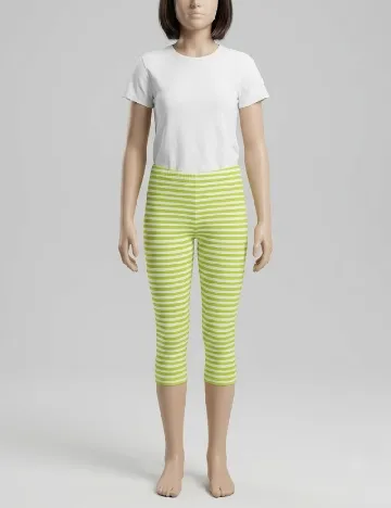 Colanti trei sferturi Zara, alb/verde