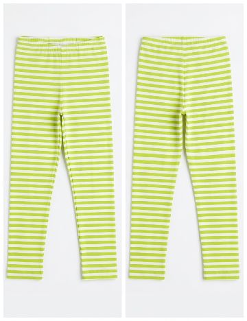 Colanti trei sferturi Zara, alb/verde