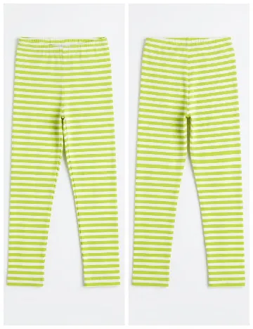 Colanti trei sferturi Zara, alb/verde