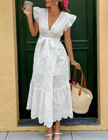 Rochie medie SHEIN, alb