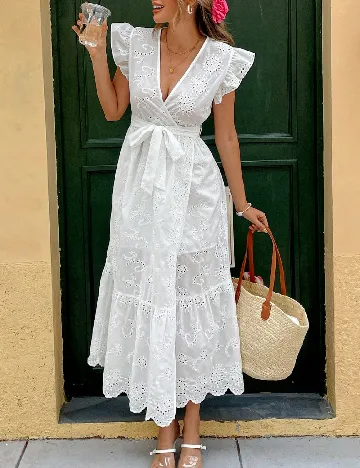 Rochie medie SHEIN, alb