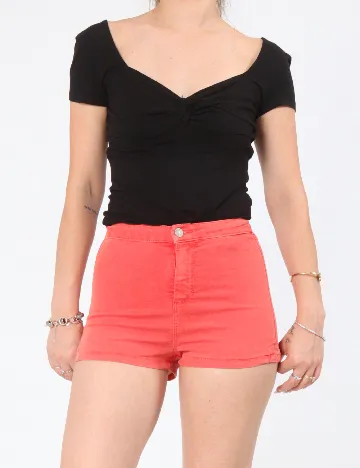 Pantaloni scurti Pull&Bear, rosu